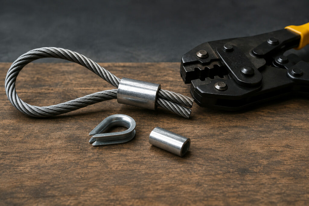 sertissage cable acier roux